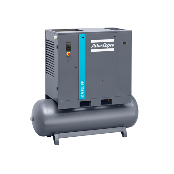 G15L FF Oil-injected tank mounted rotary screw compressor with full feature dryer